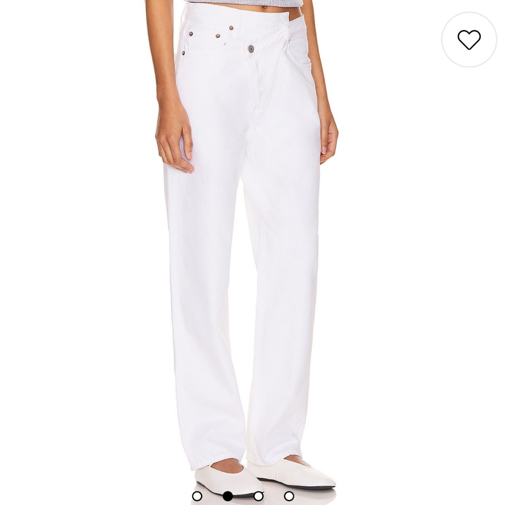 Agolde Criss Cross Straight Leg Jeans In Milkshake Size 27